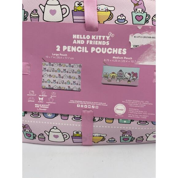 Hello Kitty & Friends Lot Of 2 Makeup/Pencil Pouches Set -Medium & Large NEW - Picture 4 of 8